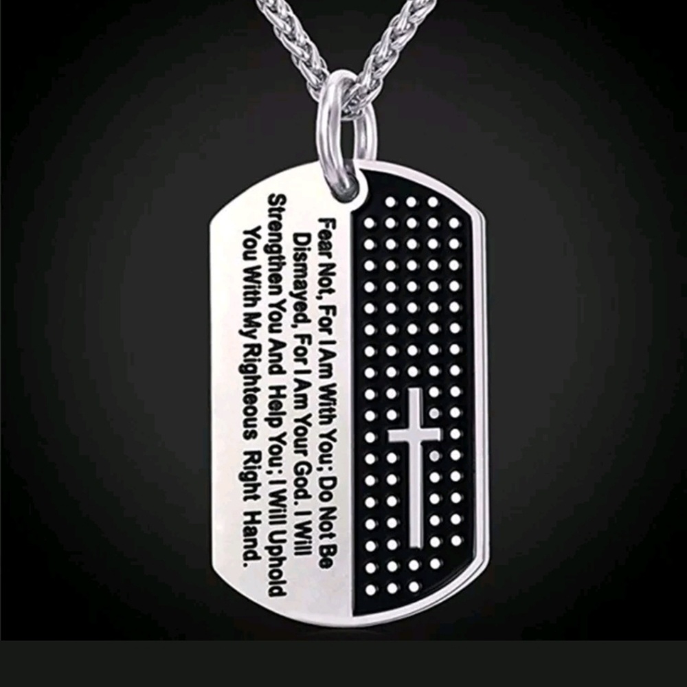 🌹SALE🌹Religious DOG TAG PENDANT W CHAIN